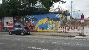 "An die Krüge" - das alljähriliche Motiv für die Wiesn in München | von: Der blaue Vogel