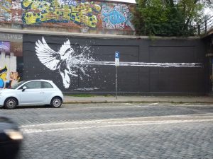 Graffiti, Taubenbekämpfung - Tumblinger Straße, München